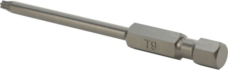 Torx Ucu, Elektrikli Aletler için 1/4" Altıgen Şaft, T9 Boyutu, 2-3/4" Toplam Uzunluk
