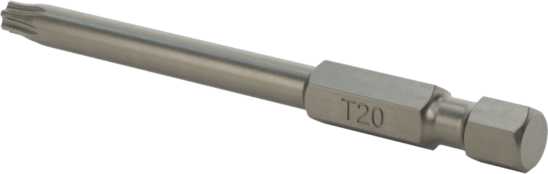 Torx Ucu, Elektrikli Aletler için 1/4" Altıgen Şaft, T20 Boyutu, Toplam 2,75 inç Uzunluk