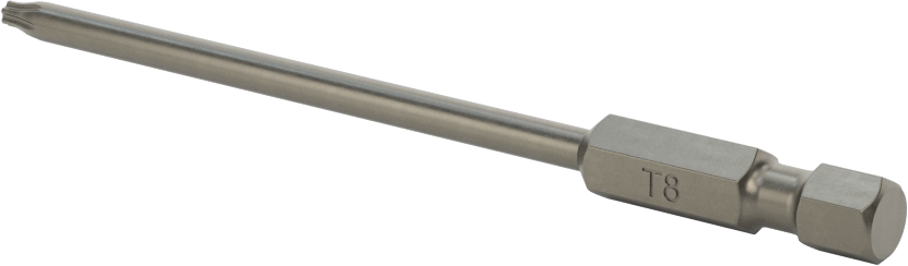 Torx Ucu, Elektrikli Aletler için 1/4" Altıgen Şaft, T8 Boyutu, 3-1/2" Toplam Uzunluk