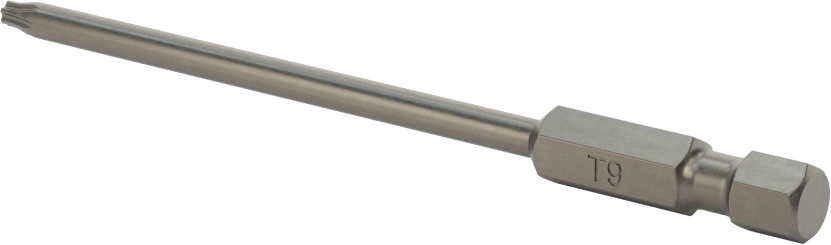 Torx Ucu, Elektrikli Aletler için 1/4" Altıgen Şaft, T9 Boyutu, 3-1/2" Toplam Uzunluk
