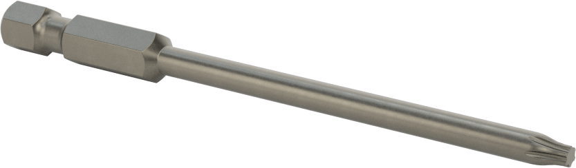 Torx Ucu, Elektrikli Aletler için 1/4" Altıgen Şaft, T10 Boyutu, 3,5 inç Toplam Uzunluk