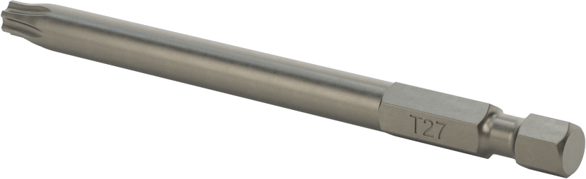 Torx Ucu, Elektrikli Aletler için 1/4" Altıgen Şaft, T27 Boyutu, 3,5 inç Toplam Uzunluk