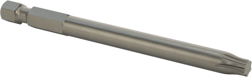 Torx Ucu, Elektrikli Aletler için 1/4" Altıgen Şaft, T27 Boyutu, 3,5 inç Toplam Uzunluk