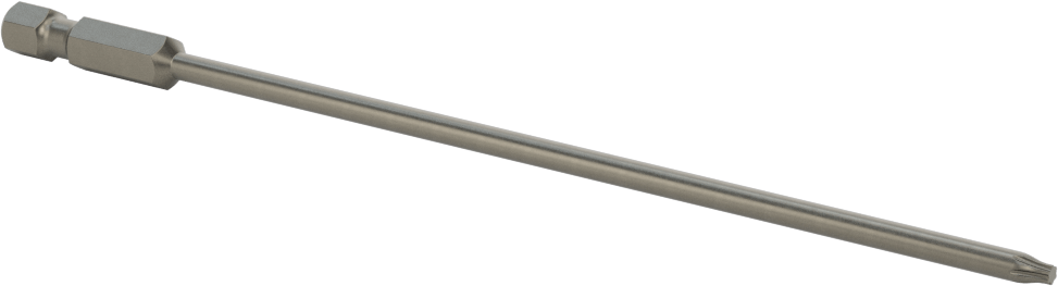 Torx Ucu, Elektrikli Aletler için 1/4" Altıgen Şaft, T8 Boyutu, 6" Toplam Uzunluk