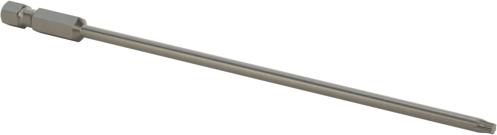 Torx Ucu, Elektrikli Aletler için 1/4" Altıgen Şaft, T10 Boyutu, 6" Toplam Uzunluk