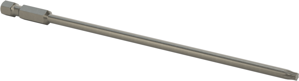Torx Ucu, Elektrikli Aletler için 1/4" Altıgen Şaft, T15 Boyutu, 6" Toplam Uzunluk