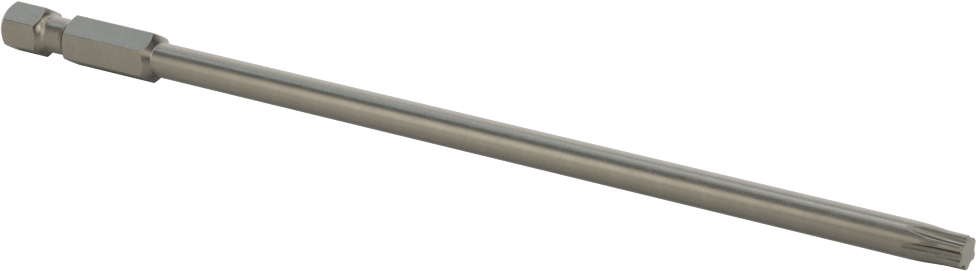 Torx Ucu, Elektrikli Aletler için 1/4" Altıgen Şaft, T25 Boyutu, 6" Toplam Uzunluk