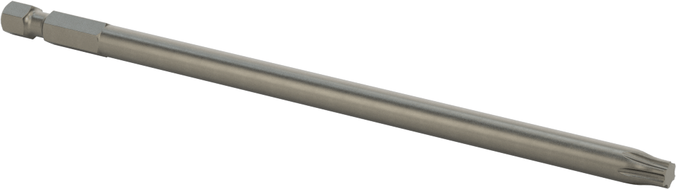 Torx Ucu, Elektrikli Aletler için 1/4" Altıgen Şaft, T27 Boyutu, 6" Toplam Uzunluk