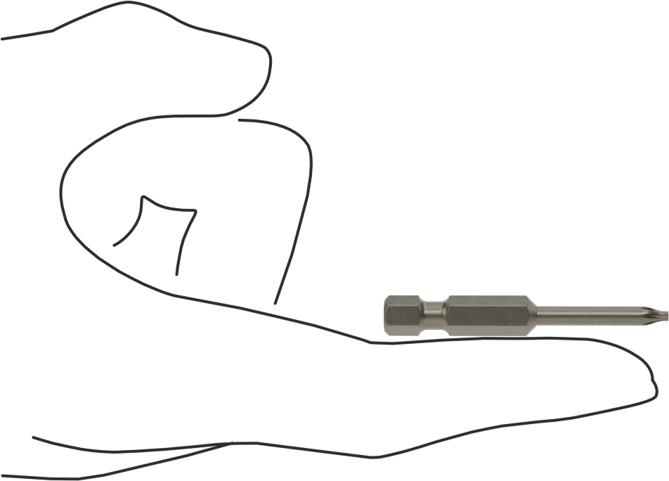 Torx Ucu, Elektrikli Aletler için 1/4" Altıgen Şaft, T6 Boyutu, 2" Toplam Uzunluk