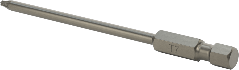 Torx Ucu, Elektrikli Aletler için 1/4" Altıgen Şaft, T7 Boyutu, 3-1/2" Toplam Uzunluk