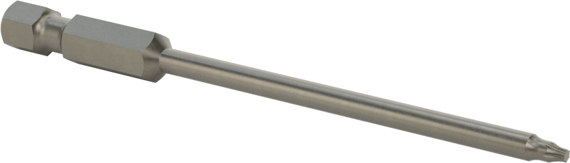 Torx Ucu, Elektrikli Aletler için 1/4" Altıgen Şaft, T6 Boyutu, 3-1/2" Toplam Uzunluk