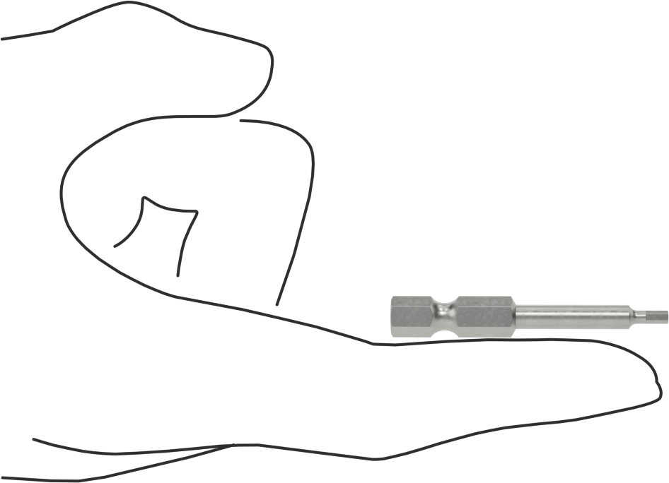 5/64" Altıgen Uç, Elektrikli Aletler için 1/4" Altıgen Şaft