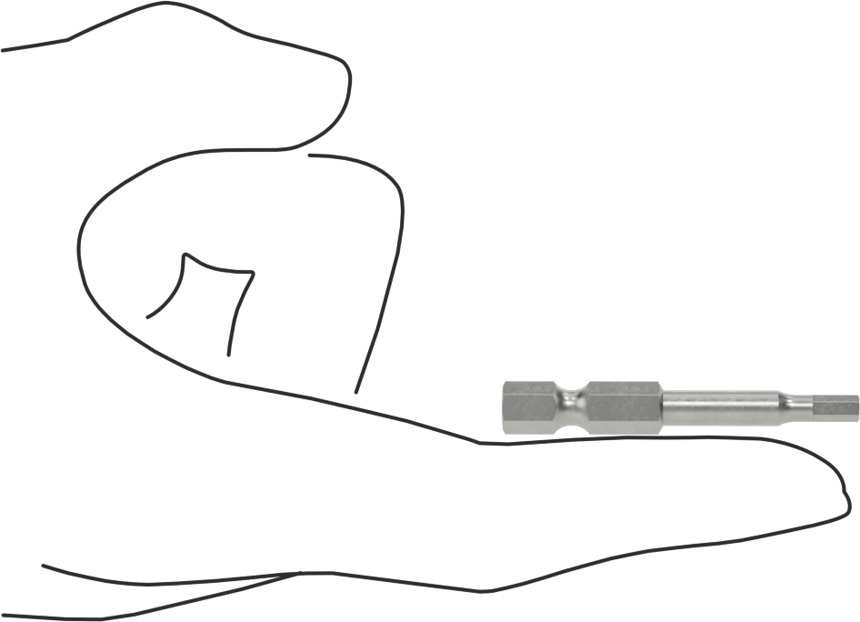1/8" Altıgen Uç, Elektrikli Aletler için 1/4" Altıgen Şaft