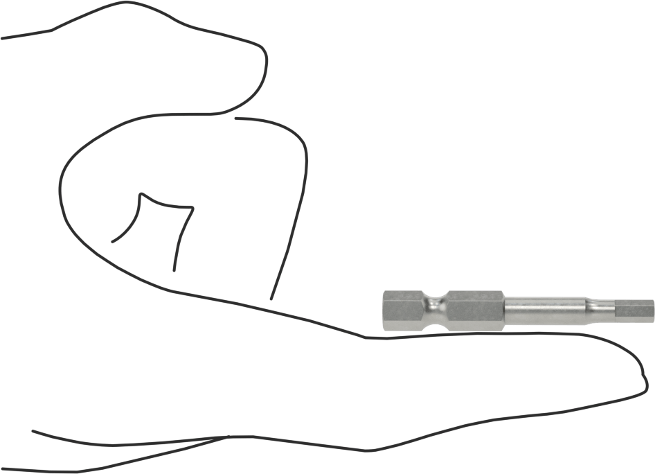 9/64" Altıgen Uç, Elektrikli Aletler için 1/4" Altıgen Şaft