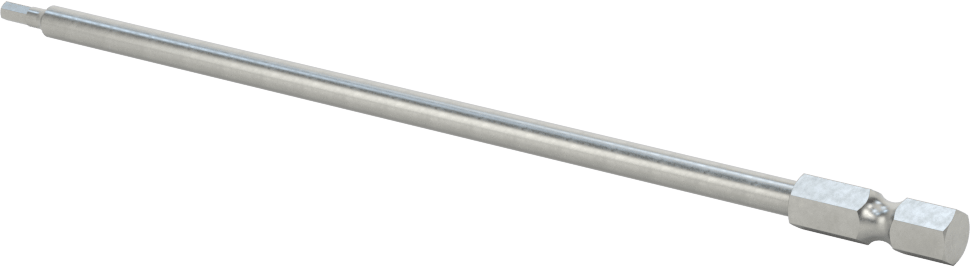Altıgen Uç, Elektrikli Aletler için 1/4" Altıgen Şaft, 3/32" Boyut, 6" Toplam Uzunluk