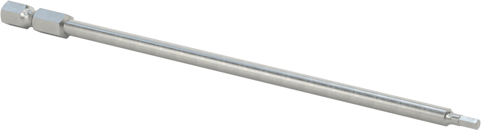 Altıgen Uç, Elektrikli Aletler için 1/4" Altıgen Şaft, 3/32" Boyut, 6" Toplam Uzunluk