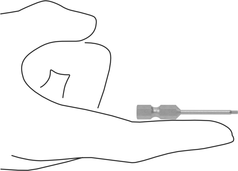 1,5 mm Altıgen Uç, Elektrikli Aletler için 1/4" Altıgen Şaft