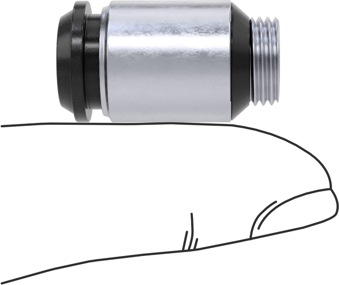 Evrensel Dişli Bas-Bağlan Tüp Bağlantı Parçası, Plastik Halka, Yuvarlak gövde, 8 mm Boru Dış Çapı x 1/8 Boru Boyutu