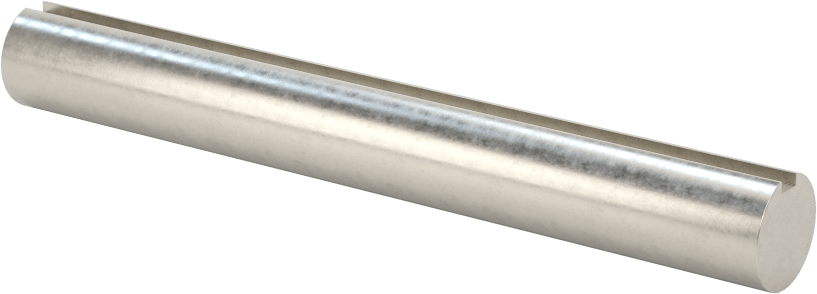 304 Paslanmaz Çelik Anahtarlı Döner Mil, Tam Anahtarlı, 3/8" Çap, 3" Uzunluk