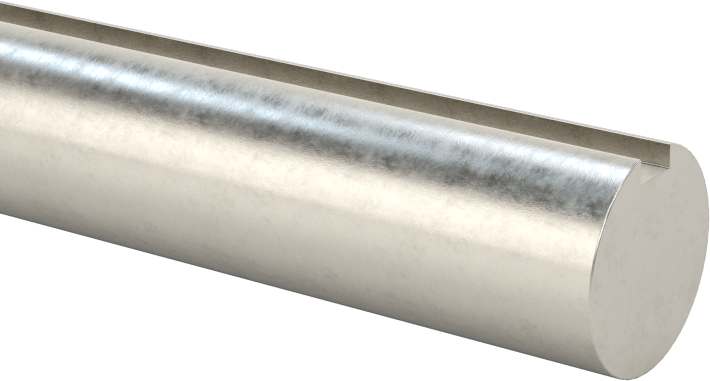 304 Paslanmaz Çelik Anahtarlı Döner Mil, Tam Anahtarlı, 3/8" Çap, 36" Uzunluk