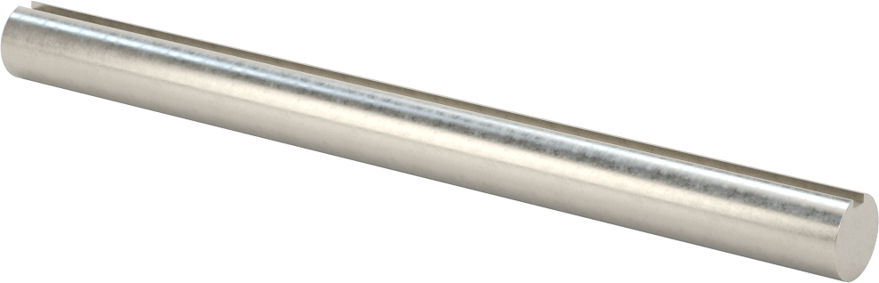 304 Paslanmaz Çelik Anahtarlı Döner Mil, Tam Anahtarlı, 1/2" Çap, 6 inç Uzunluk