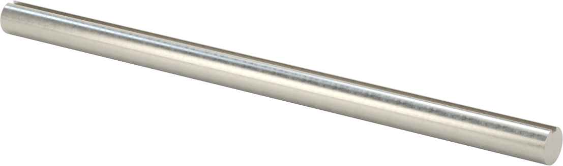 304 Paslanmaz Çelik Anahtarlı Döner Mil, Tam Anahtarlı, 1/2" Çap, 9 inç Uzunluk