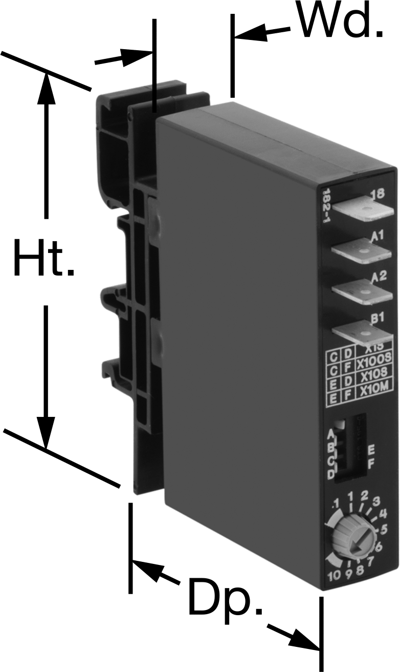 Relays with 1 Circuit Controlled, Knob, and Quick-Disconnect Terminals