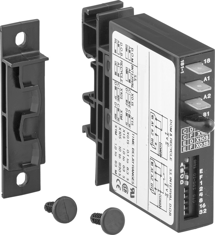 Relays with 1 Circuit Controlled, DIP Switches, and Quick-Disconnect Terminals
