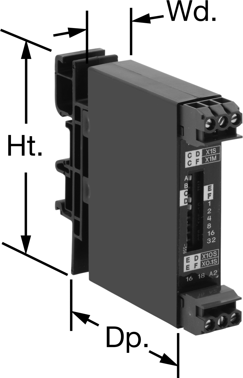 Relays with 1 Circuit Controlled, DIP Switches, and Screw Terminals