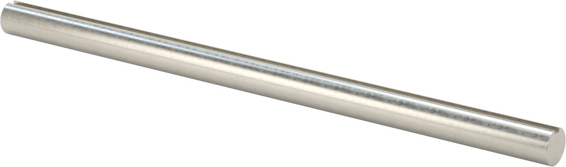 316 Paslanmaz Çelik Anahtarlı Döner Mil, Tam Anahtarlı, 1/2" Çap, 9 inç Uzunluk