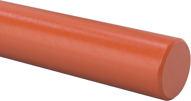 Yüksek Mukavemetli Yüksek Sıcaklık Silikon Kauçuk Çubuk, 1/4" Çap, 6' Uzunluk