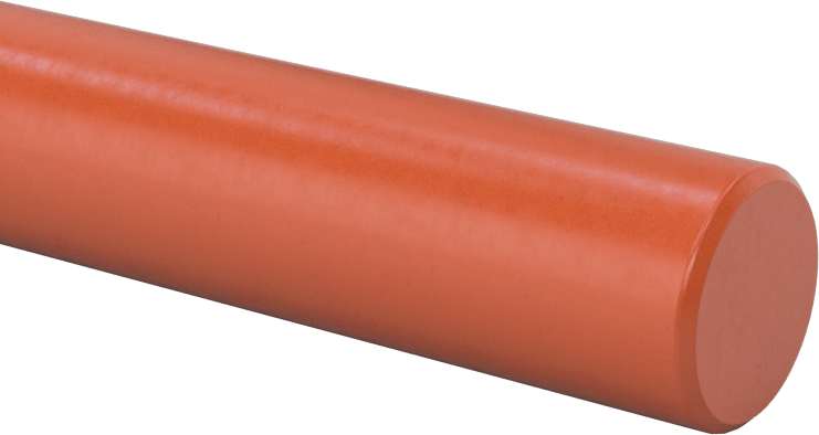 Yüksek Mukavemetli Yüksek Sıcaklık Silikon Kauçuk Çubuk, 1/2" Çap, 6' Uzunluk