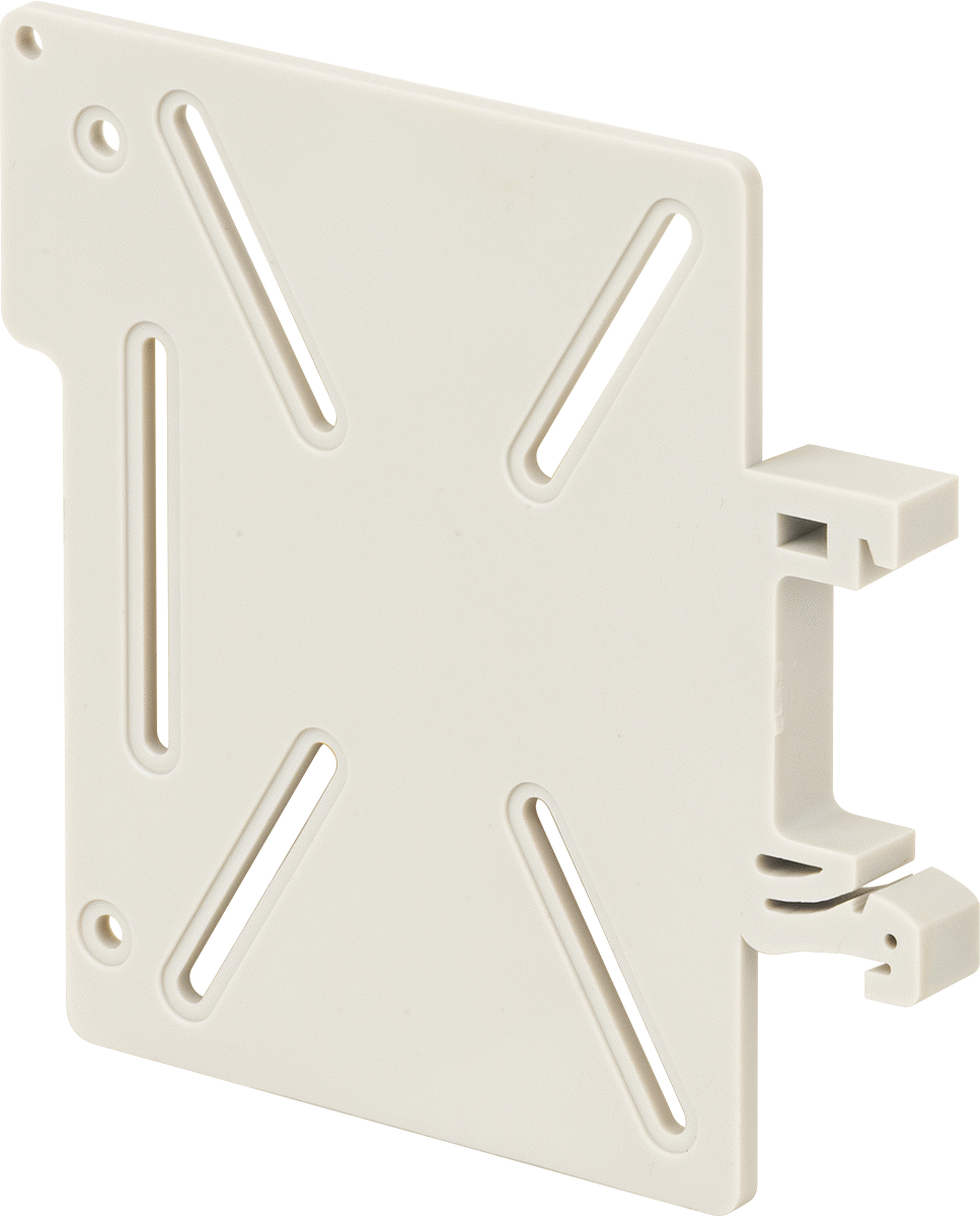 Geliştirme Kartları için DIN Ray Montajı, 3-7/8“ Yükseklik x 3-7/8” Genişlik x 3/8" Derinlik, Ayarlanabilir Ara Parçaları ile