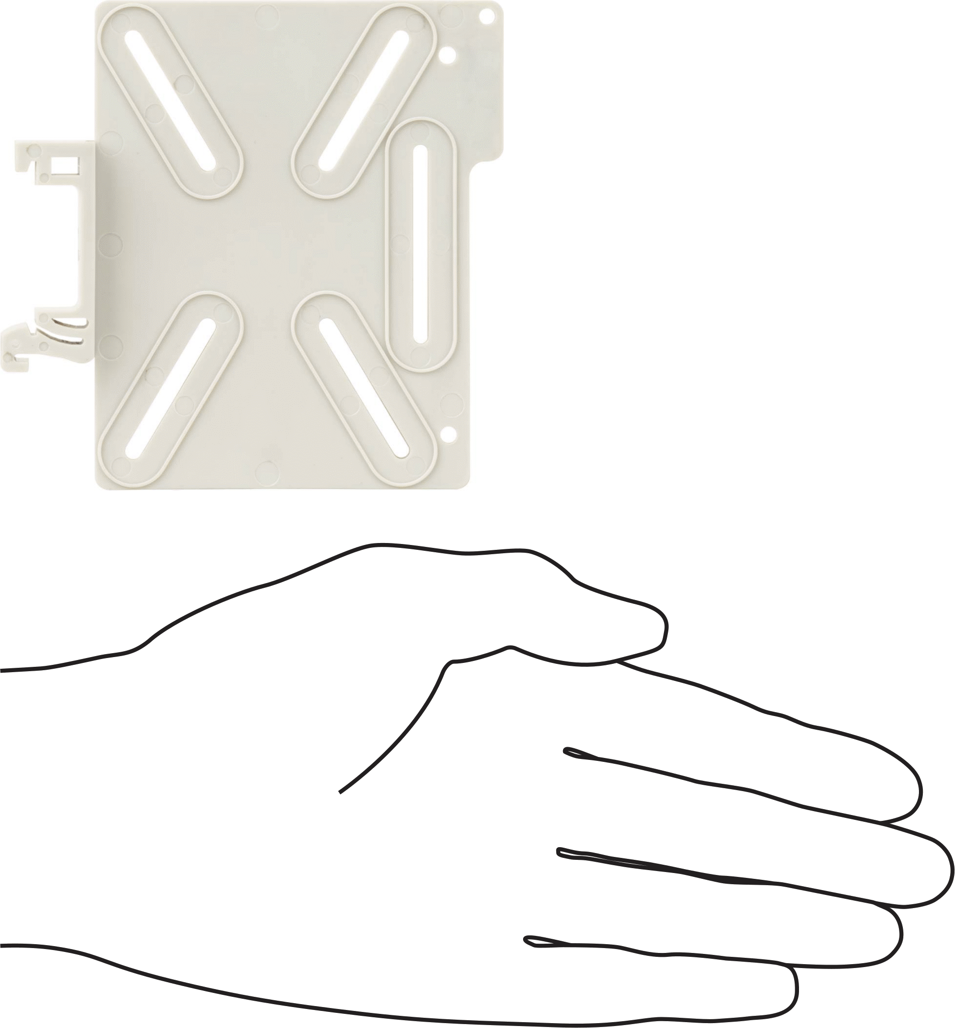 Geliştirme Kartları için DIN Ray Montajı, 3-7/8“ Yükseklik x 3-7/8” Genişlik x 3/8" Derinlik, Ayarlanabilir Ara Parçaları ile