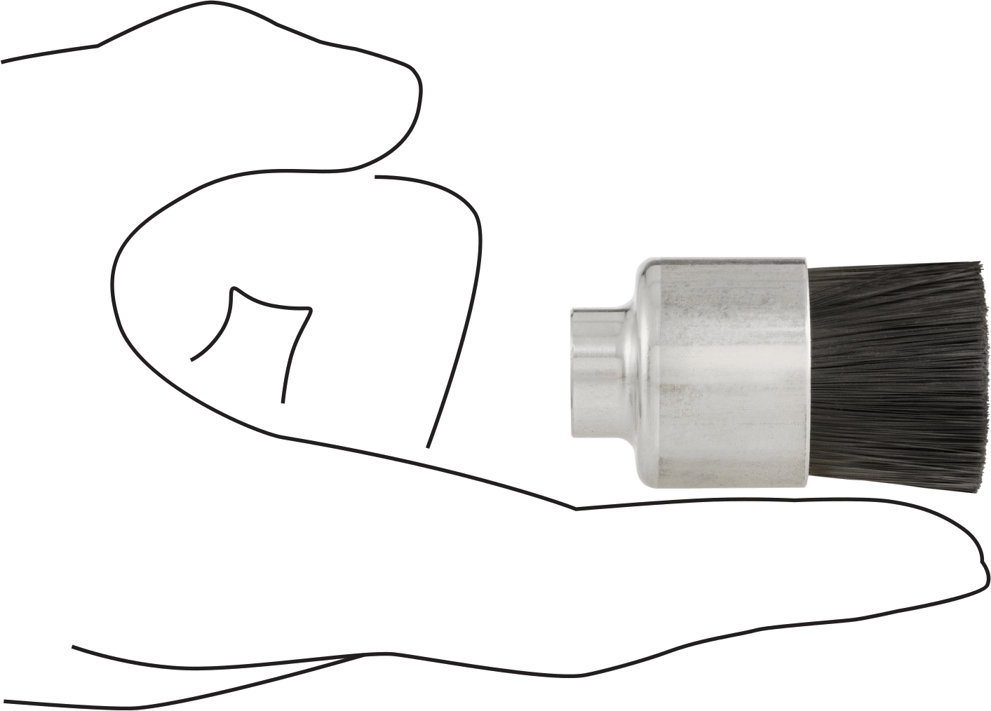 1-1/8" Çapında Naylon Kıllı Yağ Fırçası