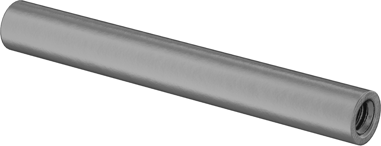 İçten Dişli Bağlantı Çubuğu, Karbon Çelik, 1/4"-20 Diş Boyutu, 3" Toplam Uzunluk