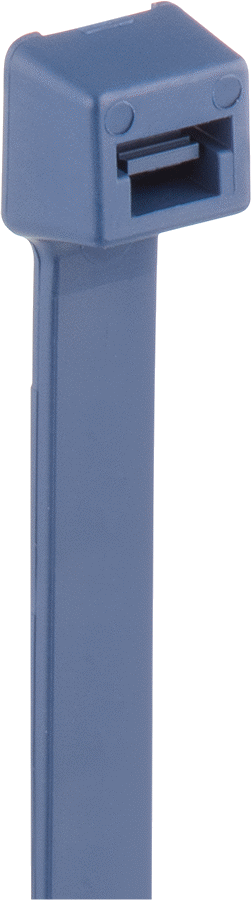 Metal ile Tespit Edilebilir Kablo Bağı, Polipropilen Plastik, Wd, 14" Uzunluk, 4" Maksimum Demet Çapı için, Mavi
