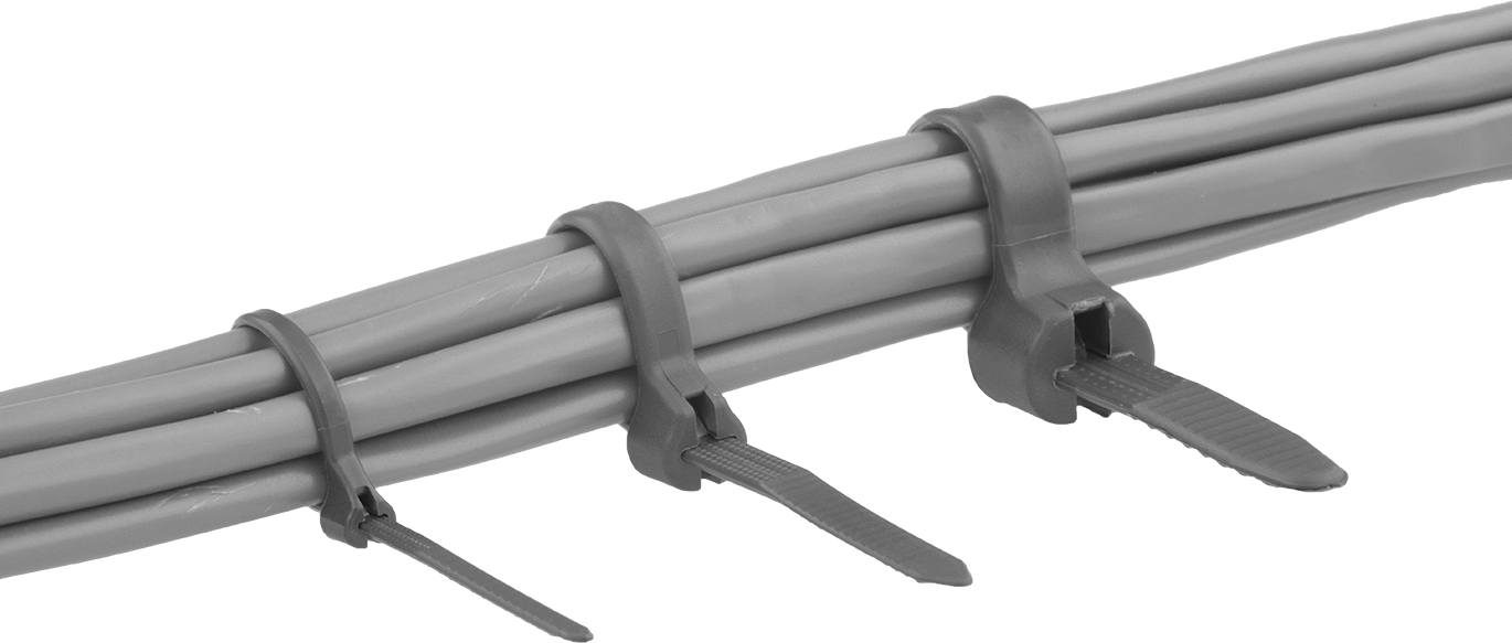 Metal ile Tespit Edilebilir Kablo Bağı, Naylon, Dar, 3-1/2" Uzunluk, 5/8" Maksimum Demet Çapı için, Mavi