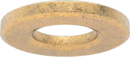 Ultra Düşük Sürtünmeli Yağ Emdirilmiş Baskı Yatağı, 1/4" Mil Çapı, 1/2" OD, 1/16" Kalınlık