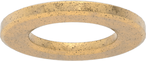 Ultra Düşük Sürtünmeli Yağ Emdirilmiş Baskı Yatağı, 3/8" Mil Çapı, 5/8" OD, 1/16" Kalınlık