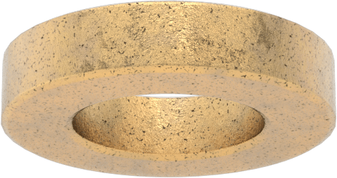 Ultra Düşük Sürtünmeli Yağ Emdirilmiş Baskı Yatağı, 1/2" Mil Çapı, 7/8" OD, 3/16" Kalınlık
