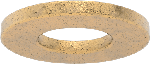 Ultra Düşük Sürtünmeli Yağ Emdirilmiş Baskı Yatağı, 5/8" Mil Çapı, 1-1/4" OD, 1/8" Kalınlık