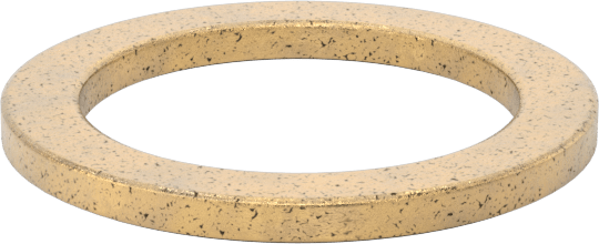 Ultra Düşük Sürtünmeli Yağ Emdirilmiş Baskı Yatağı, 1-1/4" Mil Çapı, 1-11/16" OD, 1/8" Kalınlık