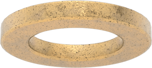 Ultra Düşük Sürtünmeli Yağ Emdirilmiş Baskı Yatağı, 5/8" Mil Çapı için, 1" OD, 1/8" Kalınlık