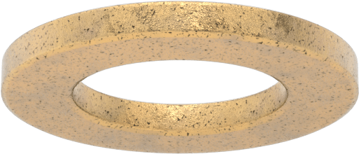 Ultra Düşük Sürtünmeli Yağ Emdirilmiş Baskı Yatağı, 3/4" Mil Çapı için, 1-1/4" OD, 1/8" Kalınlık