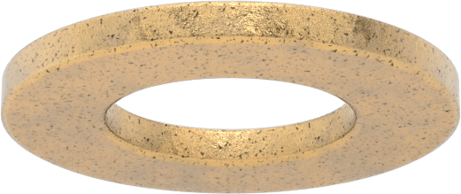 Ultra Düşük Sürtünmeli Yağ Emdirilmiş Baskı Yatağı, 3/4" Mil Çapı için, 1-3/8" OD, 1/8" Kalınlık