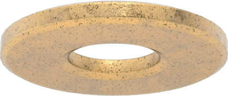 Ultra Düşük Sürtünmeli Yağ Emdirilmiş Baskı Yatağı, 1/4" Mil Çapı için, 5/8" OD, 1/16" Kalınlık