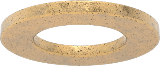 Ultra Düşük Sürtünmeli Yağ Emdirilmiş Baskı Yatağı, 7/8" Mil Çapı için, 1-1/2" OD, 1/8" Kalınlık