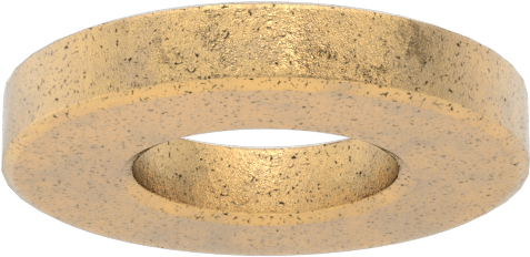 Ultra Düşük Sürtünmeli Yağ Emdirilmiş Baskı Yatağı, 3/8" Mil Çapı, 3/4" OD, 1/8" Kalınlık
