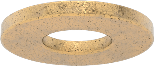 Ultra Düşük Sürtünmeli Yağ Emdirilmiş Baskı Yatağı, 9/16" Mil Çapı için, 1-1/4" OD, 1/8" Kalınlık